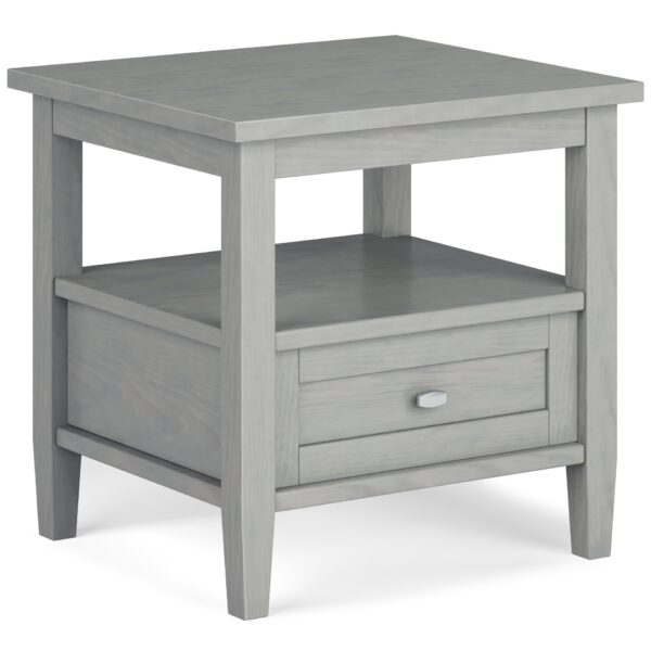 Warm Shaker - End Table - Fog Gray