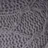 Malibu - Modern Knitted Wool Round Pouf With Handcrafted Design - Charcoal - Image 8