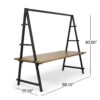 Huckleberry - Acacia Wood Outdoor Dining Table With Plant Hanger - Teak - Image 3