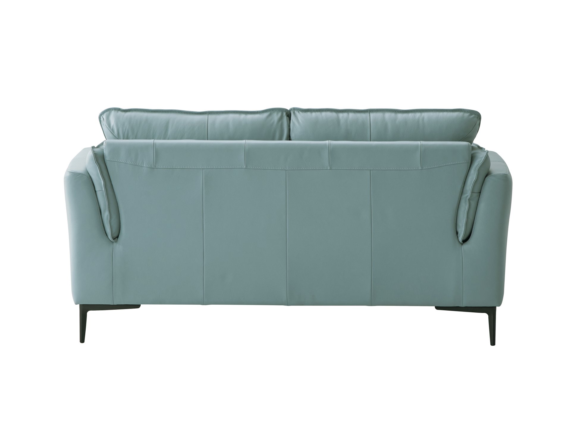 Mesut - Top Grain Leather Loveseat - Sage Green - Image 2
