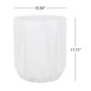 Outdoor Lightweight Concrete Side Table - Antique White - Image 3