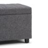 Darcy - Storage Ottoman Bench - Slate Gray - Image 5