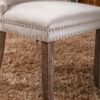 Nikki - Modern, High-End Tufted Solid Wood Contemporary Velvet Upholstered Dining Chair With Wood Legs Nailhead Trim (Set of 2) - Beige - Image 10