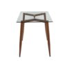 Clara - Contemporary Table - Walnut / Clear - Image 2