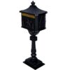 Cast Aluminum Mail Box, Postal Box, Mailbox - Black - Image 5