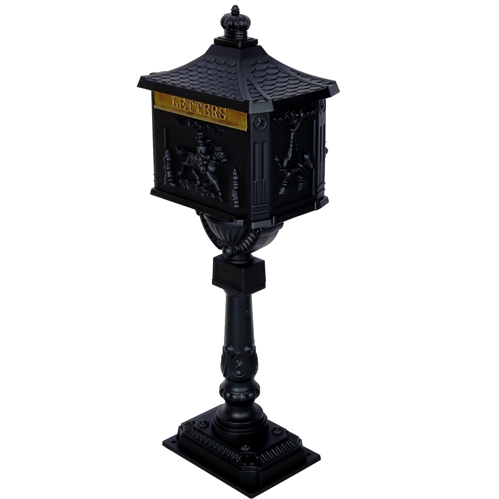 Cast Aluminum Mail Box, Postal Box, Mailbox - Black - Image 5