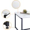 GT - 3 Piece Carbon Fiber Wrap Coffee Table And End Table (Set of 3) - White - Image 5