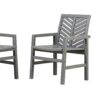 Modern 2 Piece Chevron Patio Chairs - Gray Wash - Image 4