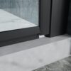 Bi-Fold - Semi-Frameless Shower Doors With Clear Glass - Matte Black - Image 9
