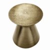 Drum Accent Side Table, Contemporary, Elegant Design - Gold - Image 8