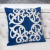 Dora - Vintage Vine Pillow Cover With Matching Back - Indigo - Image 3
