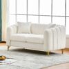 Loveseat Sofa For Living Room And Bedroom - Beige - Image 4