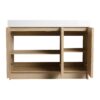 Modern Freestanding Bathroom Vanity With White Resin Sink & Soft Close Cabinet Doors - Oak - Image 16