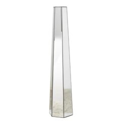 Handmade Glass Floor Vase - Silver