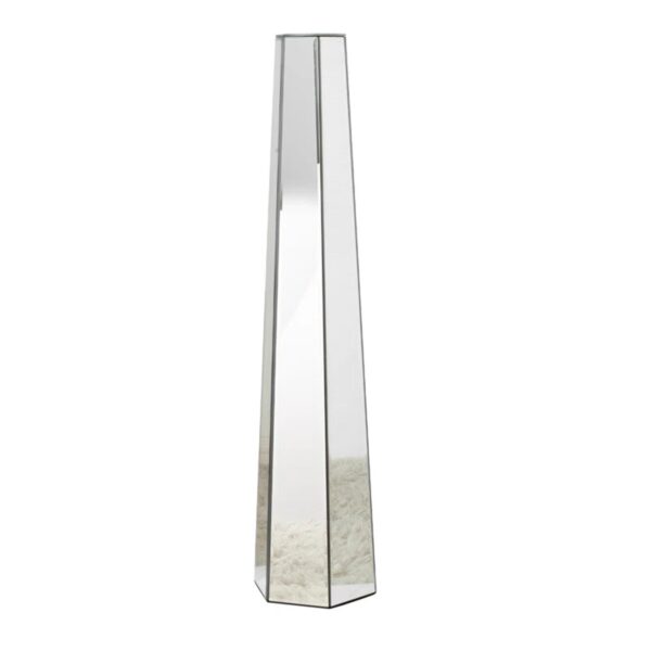 Handmade Glass Floor Vase - Silver