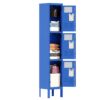 Lockers For Employees With 3 Door Storage Locker Durable For Gym, School, Office - Blue - Image 7