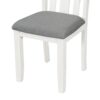 7 Piece Dining Table Set Retro Style With Extendable Table And 6 Upholstered Chairs - Antique Brown / White - Image 13