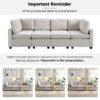 Sectional Sofa Couch Sofa Bed U-Shaped Sofa With Two Movable Ottoman And Three USB Ports For Living Room - Gray - Image 8