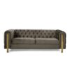 Comfy 3 Sofa With Tufted Back And Arm, Modern For Living Room - Gray - Image 7