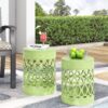 Outdoor Metal (Set of 2) End Table - Green - Image 3
