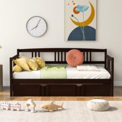 Twin Size DayBed With Twin Size Trundle - Espresso