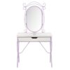 Priya II - Synthetic Leather Vanity Set - White / Purple - Image 4