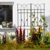 4 Pack Metal Garden Rustproof Trellis For Climbing Plants, Outdoor Flower Support - Black - Image 10