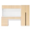 2 Door Storage Desk Wardrobe For Bedroom With Shelves And Drawers - Natural - Image 19