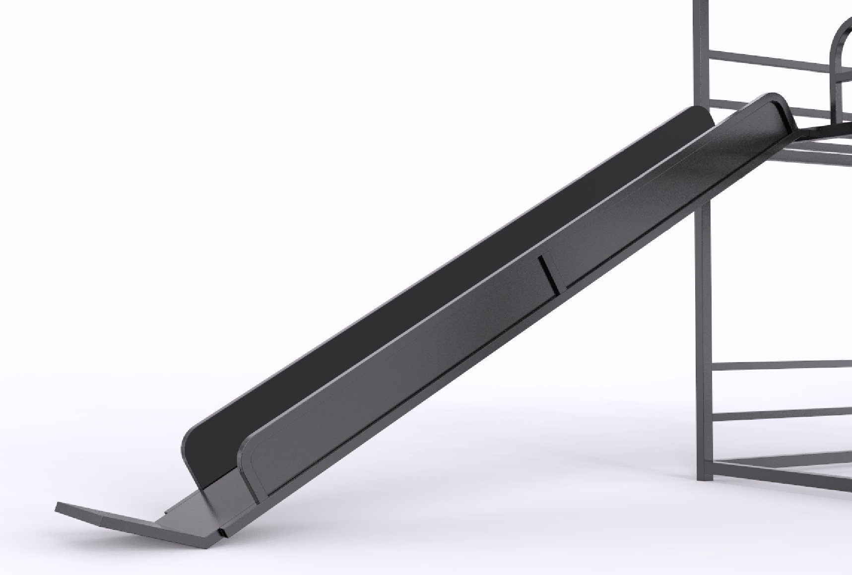 Twin Size House Loft Bed With Slide And Ladder - Black - Image 5