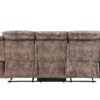 Zubaida - Two Tone Velvet Recliner Sofa With USB Port Drop Down Table - Chocolate - Image 4