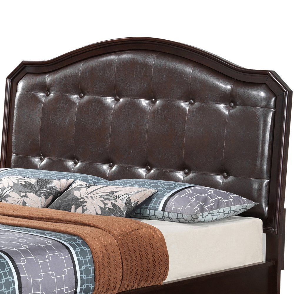 Queen Bed Transitional - Cappuccino - Image 4