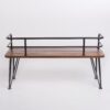 Outdoor Bench With Powder Coated Iron Frame - Teak - Image 6