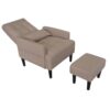 Living Room Sofa Single Chair And Ottoman, Modern Multi-Function Fabric Living Room Sofa Lounge Chair Bed And Stool. Soft Leisure Single Chair Adjustable Into 5 Angles With Sofa Bed - Gray - Image 17