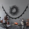Standing Gnome With Banner & Spring Body, For Halloween Decor - Black / Orange / White - Image 14