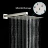 Shower Faucet Set With Rainfall Shower Head And Valve, Stainless Steel And Brass - Brushed Nickel - Image 4
