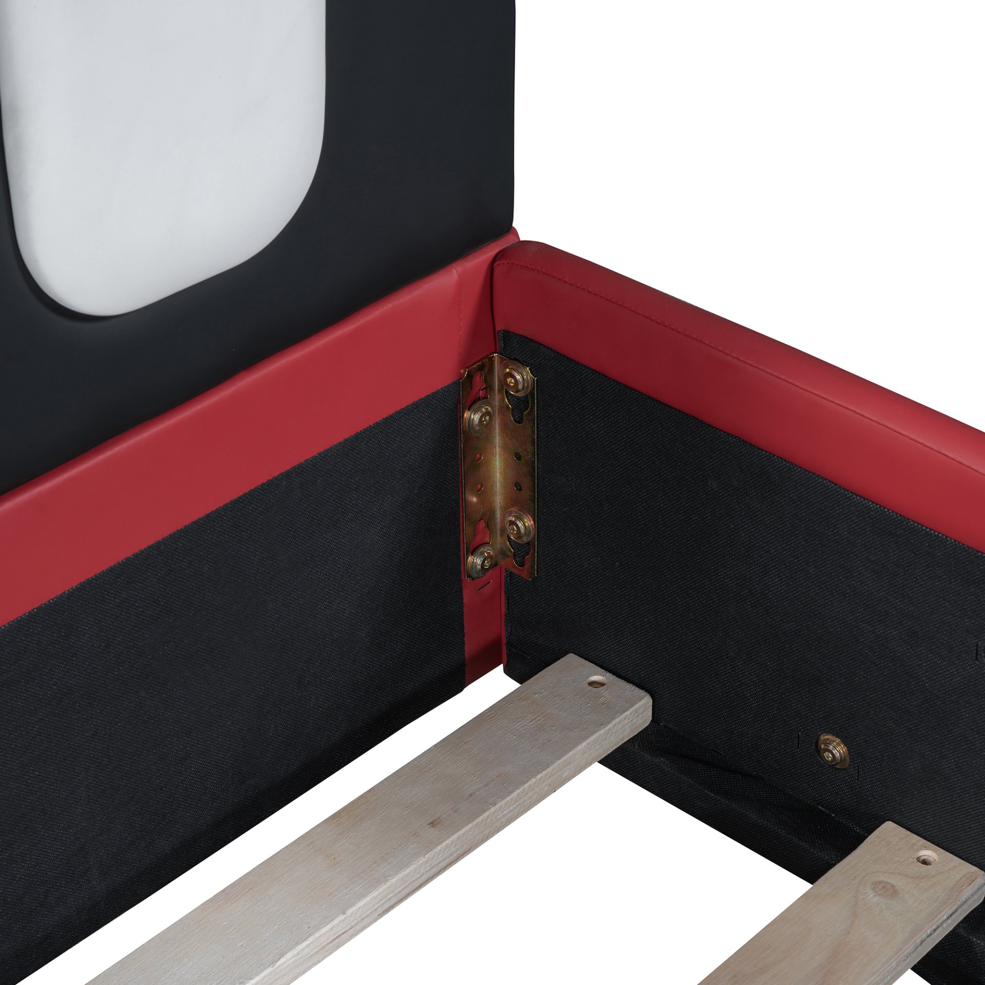 Twin Size Race Car Shaped, Platform Bed & Wheels - Red - Image 6