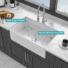 Single Bowl Kitchen Sink 33" Reversible Design With Durable And Deep Basin - White - Image 7