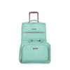 4 Piece Set (16/20/24/28), Softshell Suitcase Spinner Wheels Terylene Luggage Sets Carry On Suitcase Luggage Lightweight Durable Suitcase - Green - Image 14