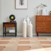 Floor Metal Vase Modern Style Decoration Home Metal Vase 3 Piece Set Gorgeous Home Decoration Large Glazed Metal Vase - Gold / White - Image 16
