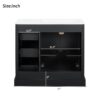 36'' Transitional Bathroom Vanity With Sink, Soft Close Doors, Adjustable U Shaped Shelf, 3 Drawers Including Divided Drawer - Black - Image 11