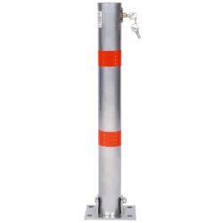 Parking Bollard Pole Barrier With Lock For Car Parking Protection - Gray