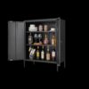 Kitchen Buffet Server Table Accent Sideboard Cupboard Server Buffet Console Table With Doors Cabinet - Black - Image 8