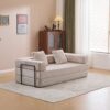 Floor Couch, Compression Sofa, Convertible Floor Sofa Bed With Pillow Back Support Armrest - Light Gray - Image 10