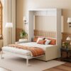 Full Size Murphy Wall Bed With Cushion - White - Image 14