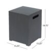Modern Iron Tank Holder Side Table With Powder Coated Frame - Brown / Gold - Image 3