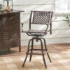 Cast Aluminum Swivel Bar Stool With Footrest - Copper - Image 2