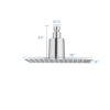 Square Rain Shower Head Ultra Thin 304 Stainless Steel Ceiling / Wall Mount Bath Fixture - Chrome - Image 3