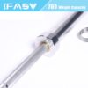 Barbell Bar For 2" Olympic Plates, Home Gym Weightlifting Bar 4Ft Solid Chrome Weight Bar 5Ft Fitness Training Curl Barbell 7.2Ft - Silver - Image 5