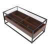 Display Contemporary Coffee Table - Black / Walnut / Clear - Image 5
