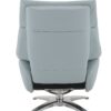 Janella - Top Grain Leather Accent Chair With Swivel & Ottoman - Baby Blue - Image 5